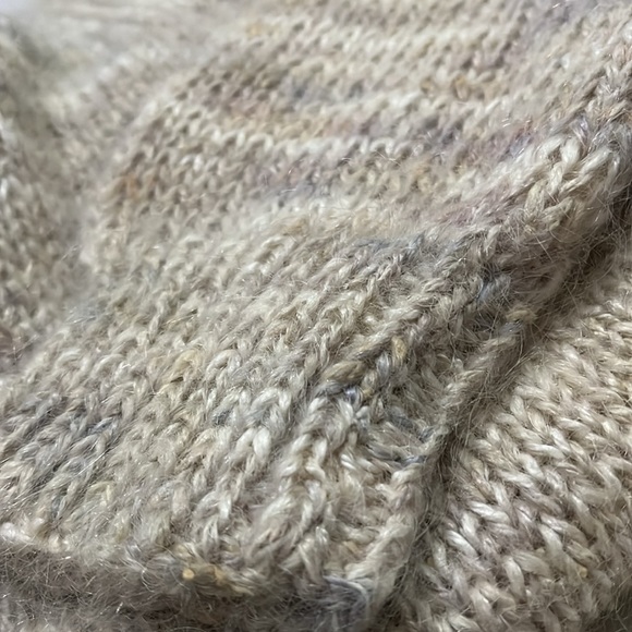 Women’s Mohair Silk Wool blend Loose Knit Mock neck Sweater Large Heather Ombre - Picture 14 of 14